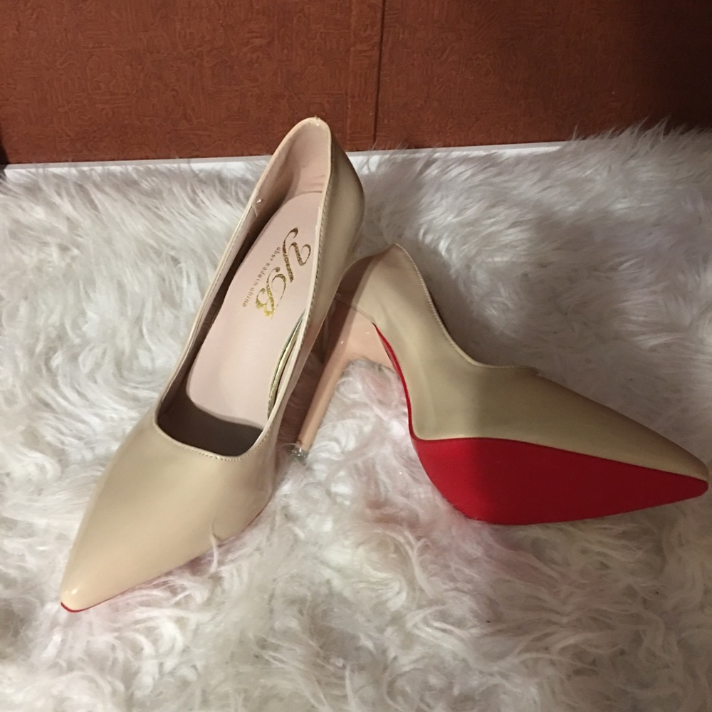 Nude pumps (Red Bottom Inspired)